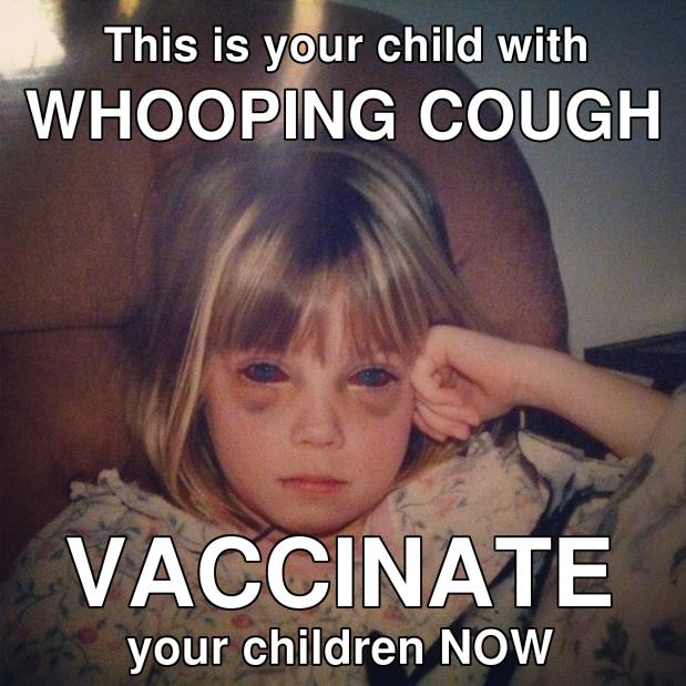 Whooping cough does this to children. It can even kill them. And it's preventable. Antvaccinationists oppose this.
